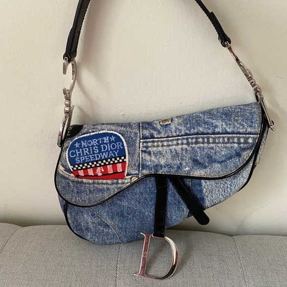 DIOR Limited Edition Speedway Denim Saddle Bag - Picture 3 of 17